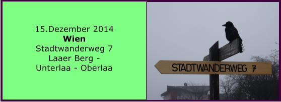 15.Dezember 2014 Wien Stadtwanderweg 7 Laaer Berg -  Unterlaa - Oberlaa