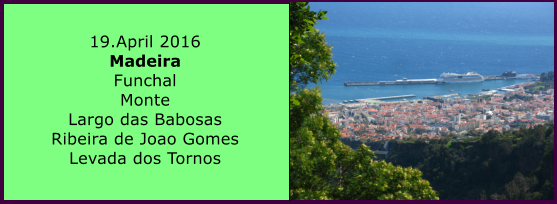 19.April 2016 Madeira Funchal Monte Largo das Babosas Ribeira de Joao Gomes Levada dos Tornos