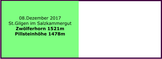 08.Dezember 2017 St.Gilgen im Salzkammergut Zwlferhorn 1521m Pillsteinhhe 1478m