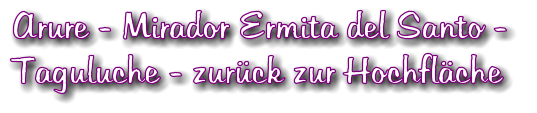 Arure - Mirador Ermita del Santo -  Taguluche - zurck zur Hochflche