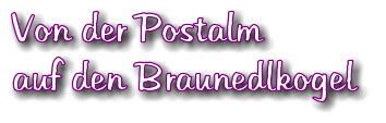 Von der Postalm auf den Braunedlkogel