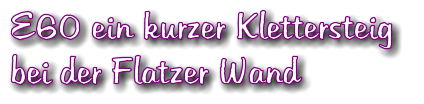 E60 ein kurzer Klettersteig  bei der Flatzer Wand