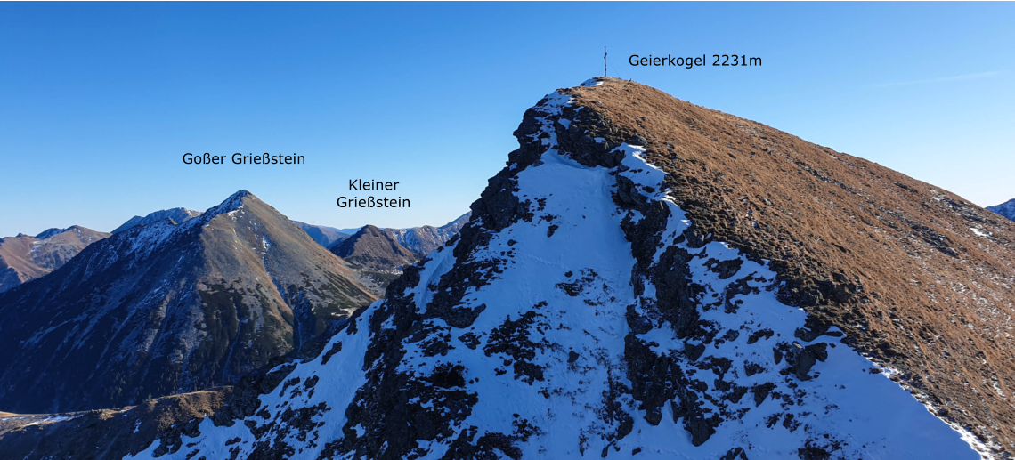 Goer Griestein Kleiner  Griestein Geierkogel 2231m