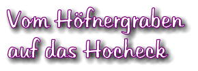 Vom Hfnergraben auf das Hocheck