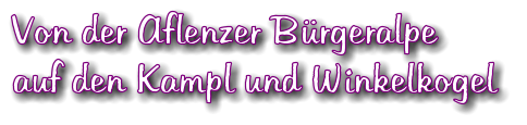 Von der Aflenzer Brgeralpe auf den Kampl und Winkelkogel