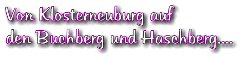 Von Klosterneuburg auf den Buchberg und Haschberg....