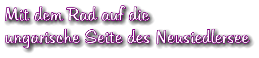 Mit dem Rad auf die ungarische Seite des Neusiedlersee