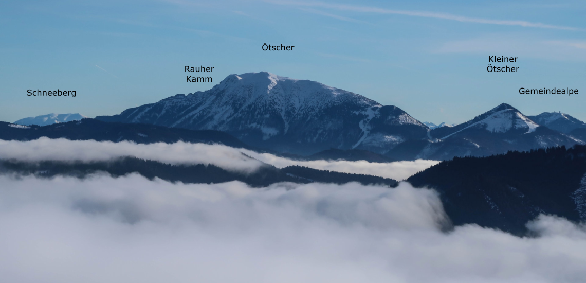 tscher Kleiner tscher Gemeindealpe Schneeberg Rauher Kamm