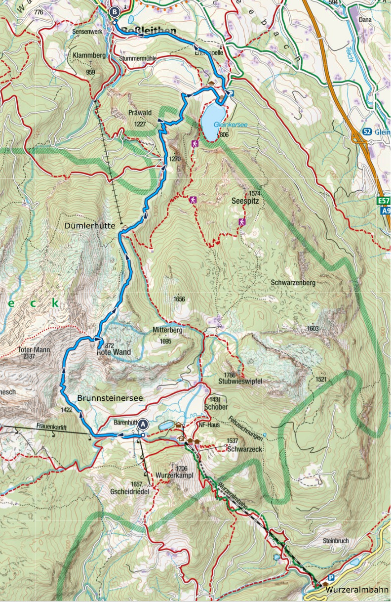 D�mlerh�tte Brunnsteinersee Wurzeralmbahn